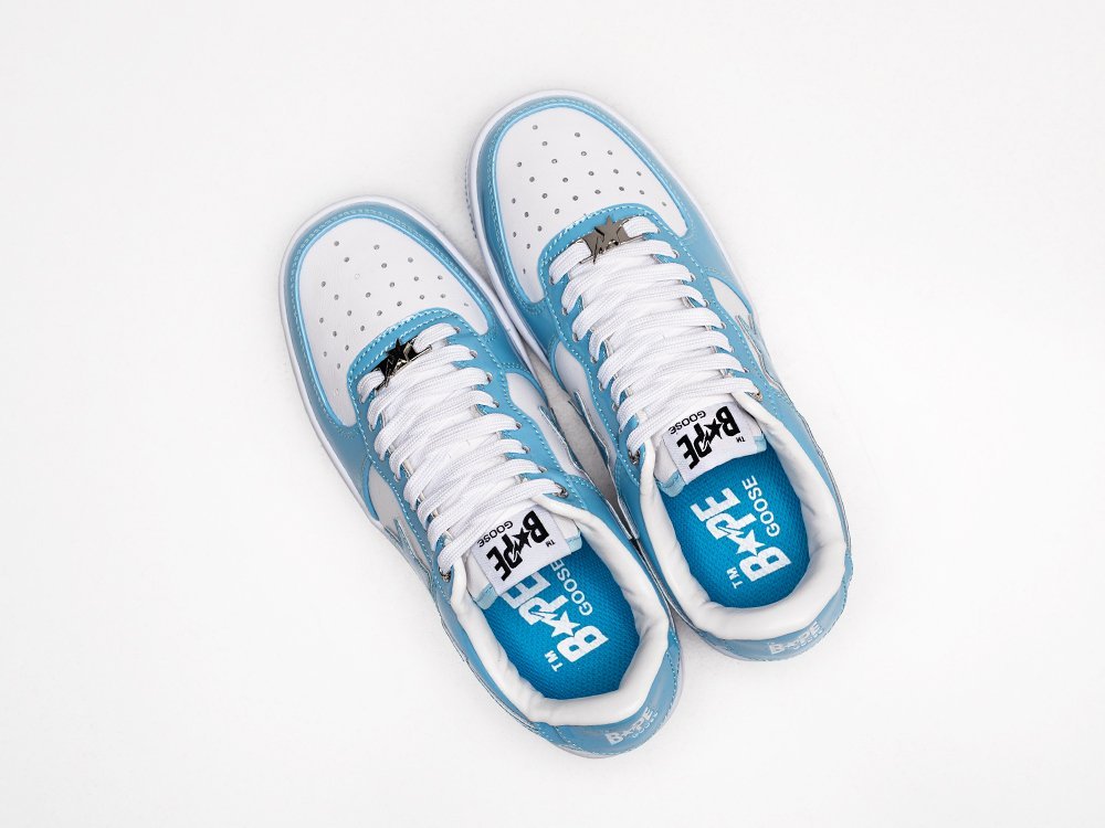 Bape Bapesta Low Blue WMNS голубые кожа женские (AR28749) - фото 3 Bape Bapesta Low Blue WMNS голубые кожа женские (AR28749) - фото 3