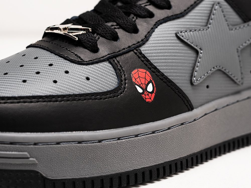 Bape Bapesta Low серые кожа мужские (AR28761) - фото 4 Bape Bapesta Low серые кожа мужские (AR28761) - фото 4