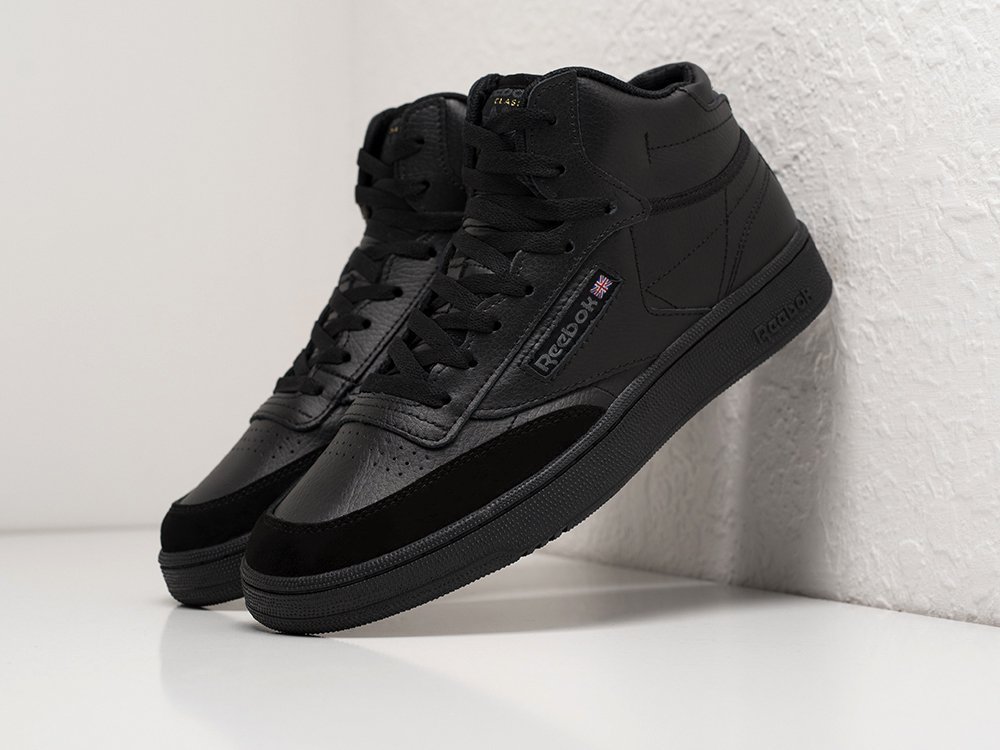 Reebok Club C 85 High черные кожа мужские (AR28763) - фото 2 Reebok Club C 85 High черные кожа мужские (AR28763) - фото 2