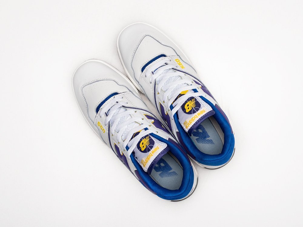 New Balance 550 Lakers Pack - Infinity Blue белые кожа мужские (AR28770) - фото 3