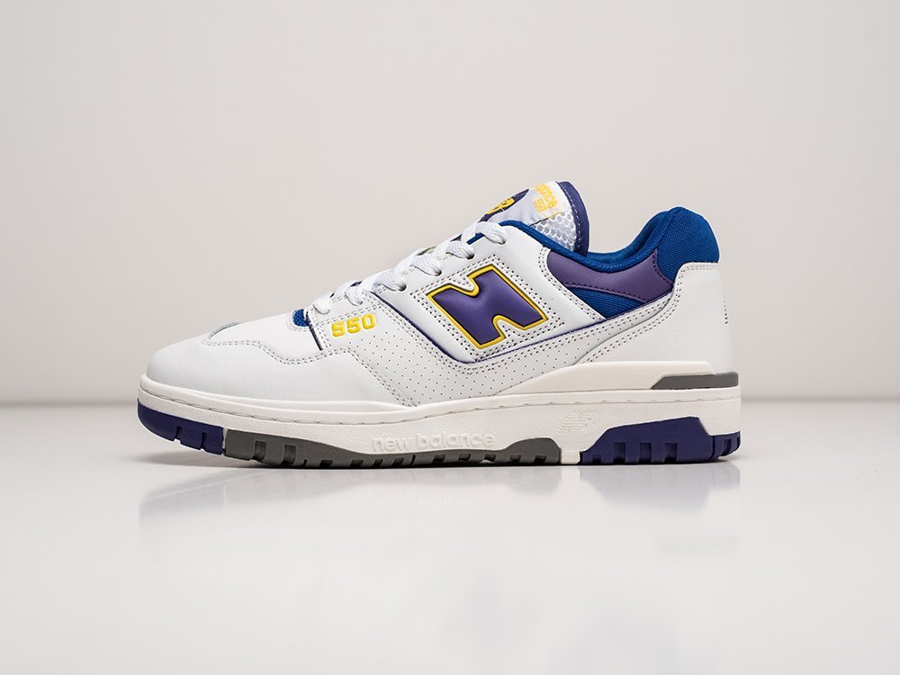 New Balance 550 Lakers Pack - Infinity Blue белые кожа мужские (AR28770) - фото 1 New Balance 550 Lakers Pack - Infinity Blue белые кожа мужские (AR28770) - фото 1