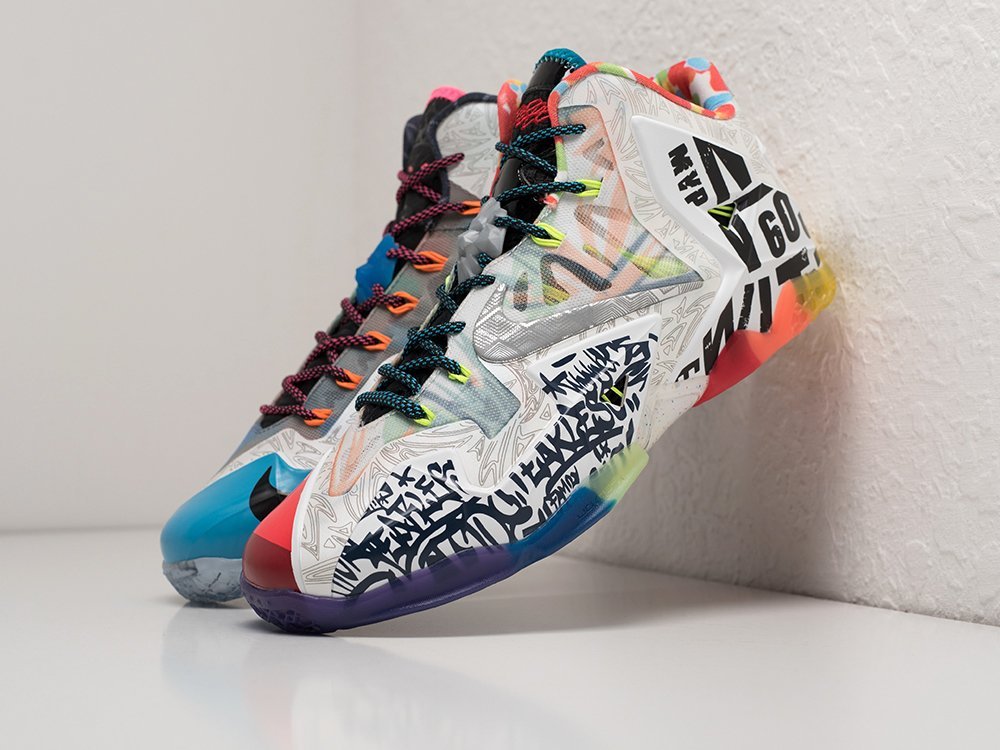 Nike Lebron 11 Premium What The LeBron разноцветные текстиль мужские (AR28773) - фото 2