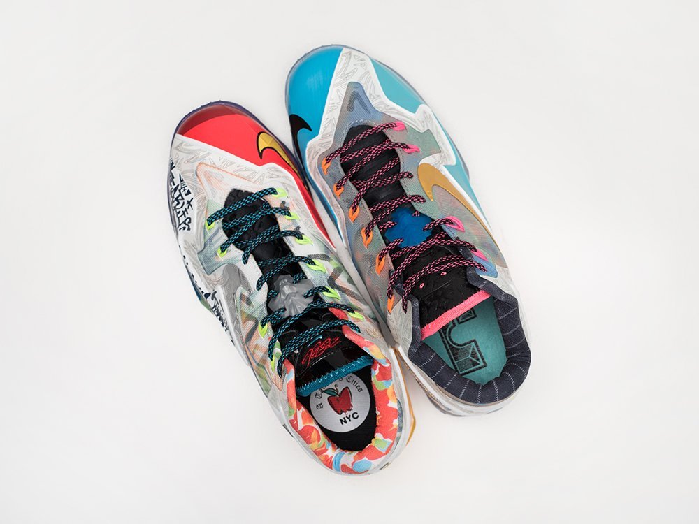 Nike Lebron 11 Premium What The LeBron разноцветные текстиль мужские (AR28773) - фото 3