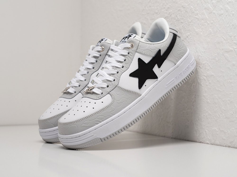 Bape Bapesta Low белые кожа мужские (AR28786) - фото 2