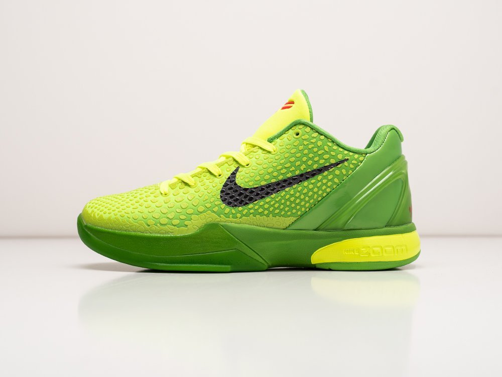 Nike Zoom Kobe 6 Protro Grinch зеленые кожа мужские (AR28787) - фото 1
