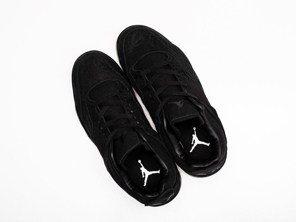 Nike x KAWS x Air Jordan 4 Retro Black черные замша мужские (AR28788) - фото 3