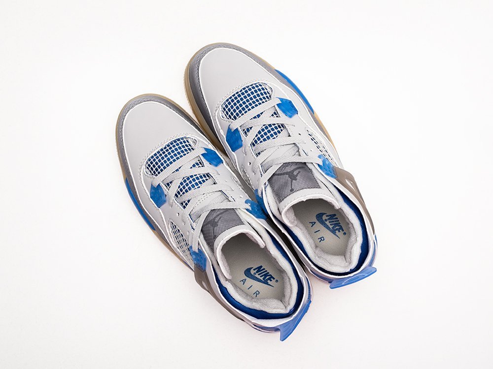 Nike x OFF White x Air Jordan 4 Retro серые кожа мужские (AR28789) - фото 3 Nike x OFF White x Air Jordan 4 Retro серые кожа мужские (AR28789) - фото 3