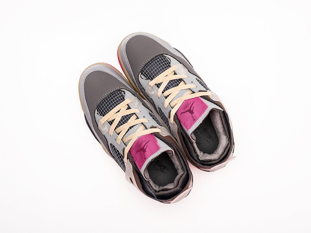 Nike x OFF White x Air Jordan 4 Retro WMNS серые кожа женские (AR28790) - фото 3 Nike x OFF White x Air Jordan 4 Retro WMNS серые кожа женские (AR28790) - фото 3