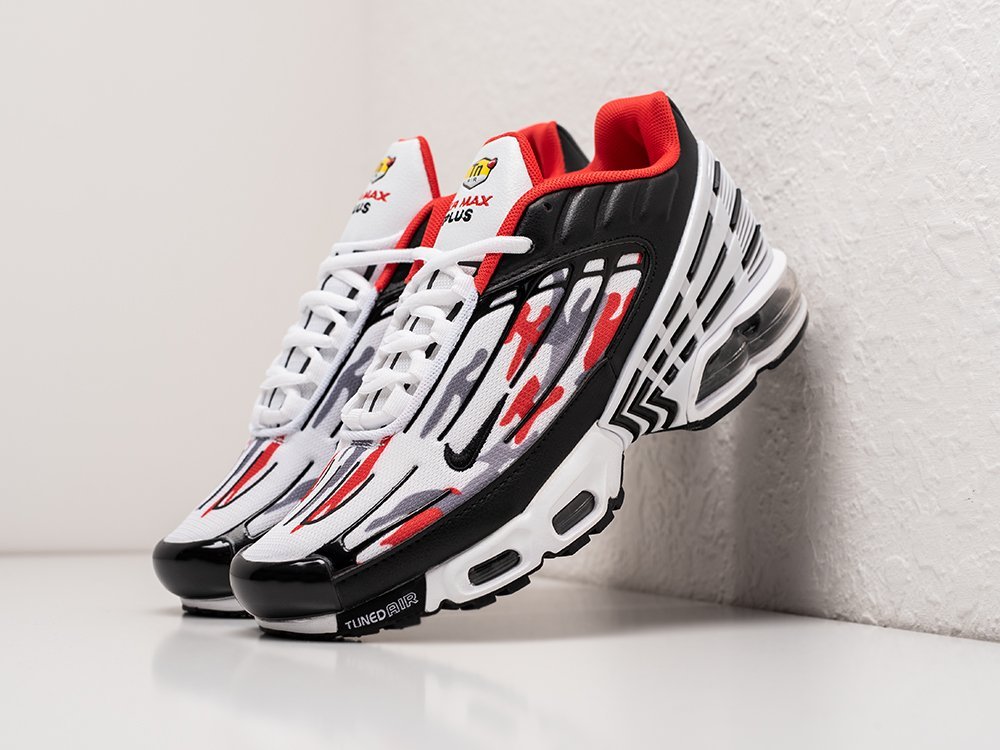 Nike Air Max Plus 3 белые текстиль мужские (AR28794) - фото 2 Nike Air Max Plus 3 белые текстиль мужские (AR28794) - фото 2