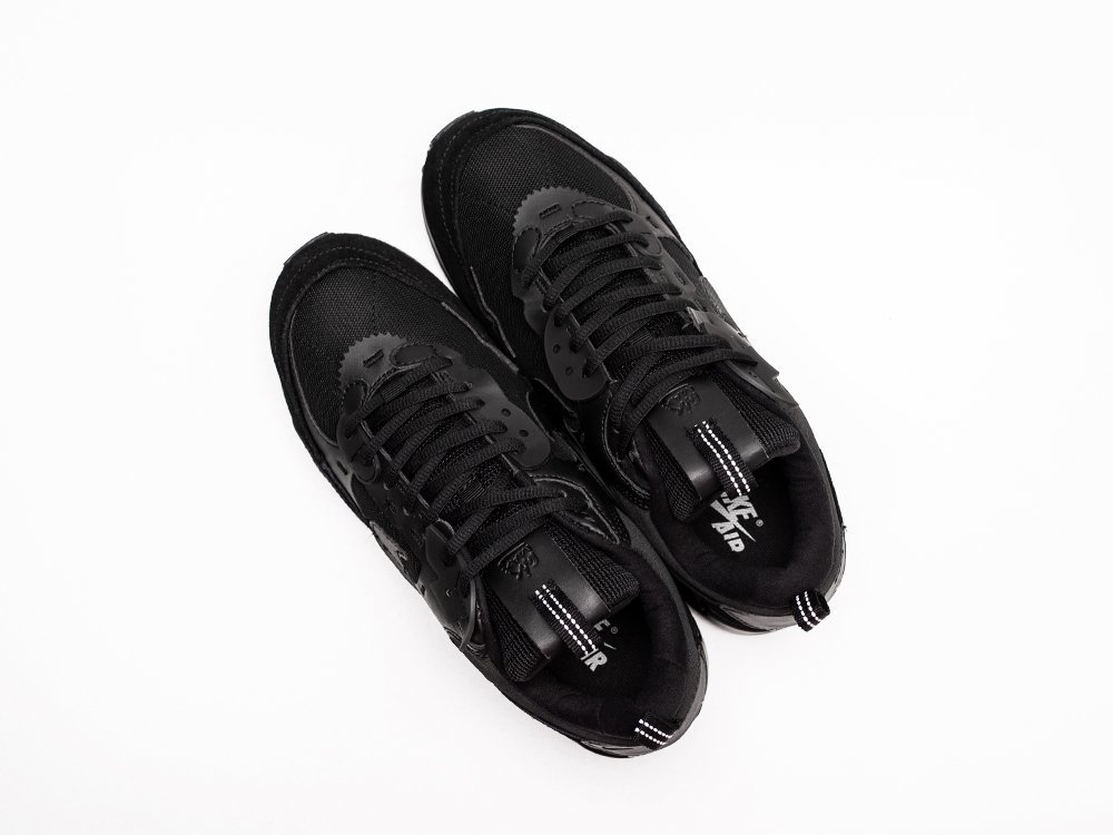 Nike Air Max 90 Futura Triple Black черные замша мужские (AR28797) - фото 3