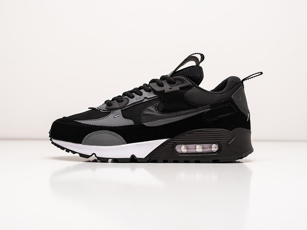 Nike Air Max 90 Futura Black Iron Grey черные замша мужские (AR28800) - фото 1 Nike Air Max 90 Futura Black Iron Grey черные замша мужские (AR28800) - фото 1