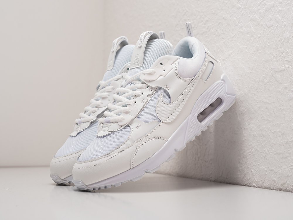 Nike Air Max 90 Futura Triple White белые кожа мужские (AR28801) - фото 2 Nike Air Max 90 Futura Triple White белые кожа мужские (AR28801) - фото 2