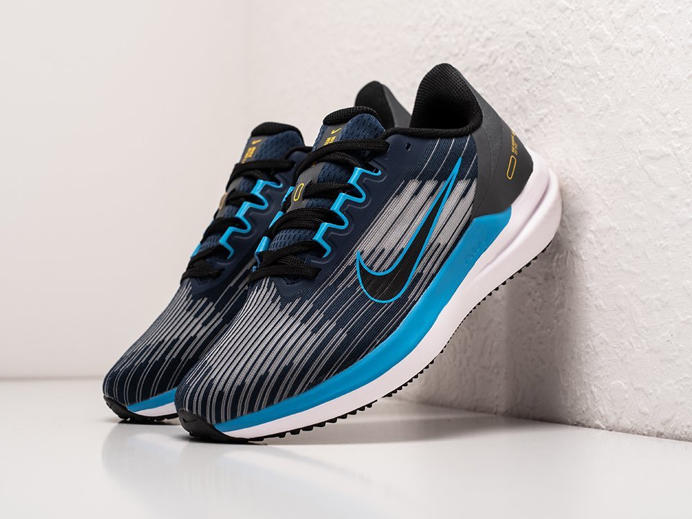 Nike Zoom Winflo 9 синие текстиль мужские (AR28809) - фото 2