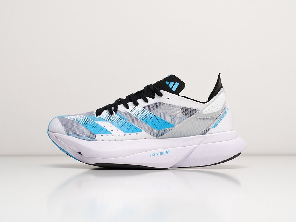 Adidas Adizero Adios Pro 3 белые текстиль мужские (AR28910) - фото 1 Adidas Adizero Adios Pro 3 белые текстиль мужские (AR28910) - фото 1