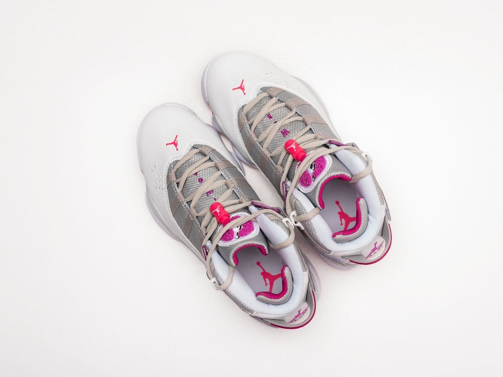 Nike Jordan 6 Rings Hyper Pink WMNS белые кожа женские (AR28946) - фото 3