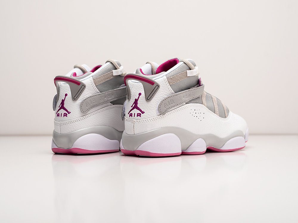 Nike Jordan 6 Rings Hyper Pink WMNS белые кожа женские (AR28946) - фото 4