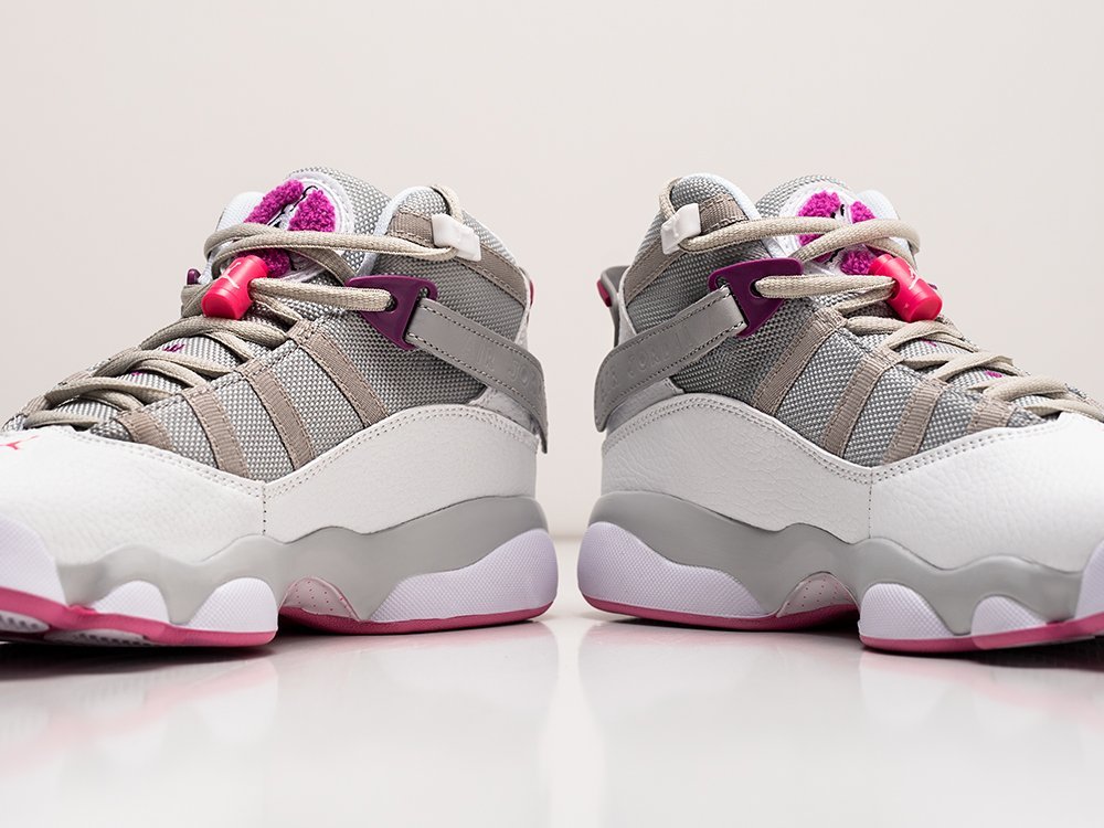 Nike Jordan 6 Rings Hyper Pink WMNS белые кожа женские (AR28946) - фото 6