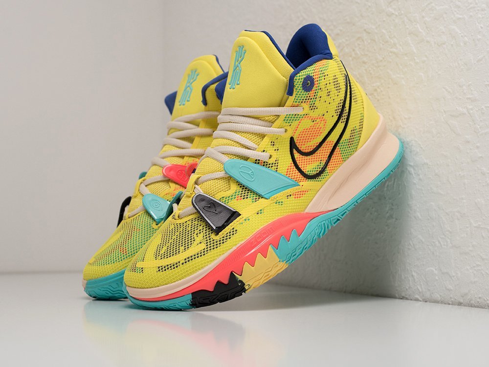 Nike Kyrie 7 1 World 1 People желтые текстиль мужские (AR28951) - фото 2 Nike Kyrie 7 1 World 1 People желтые текстиль мужские (AR28951) - фото 2