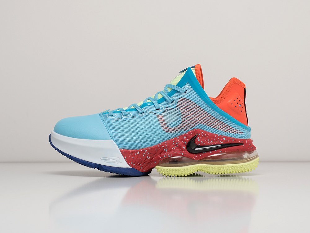 Nike Lebron XIX Low Blue Chill голубые текстиль мужские (AR28982) - фото 1