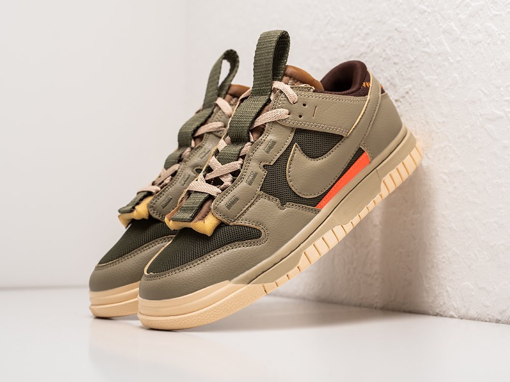 Nike Dunk Low Remastered Olive зеленые кожа мужские (AR29002) - фото 2