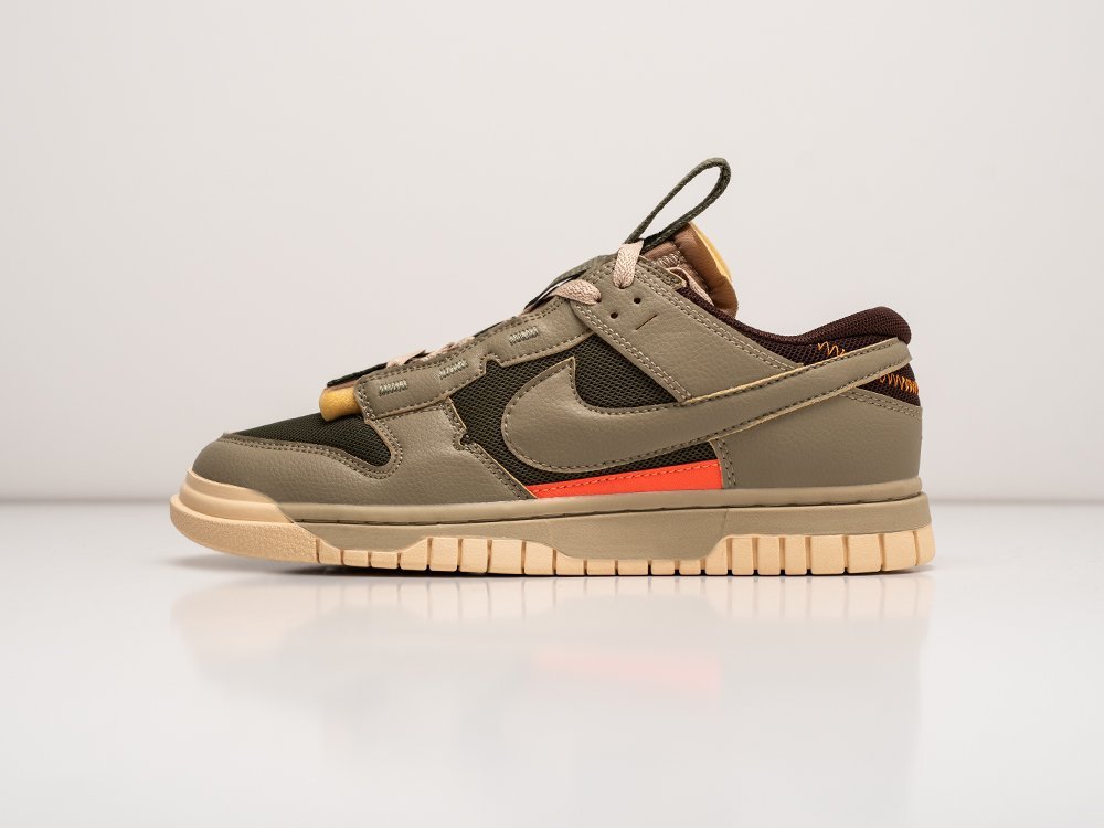 Nike Dunk Low Remastered Olive зеленые кожа мужские (AR29002) - фото 1