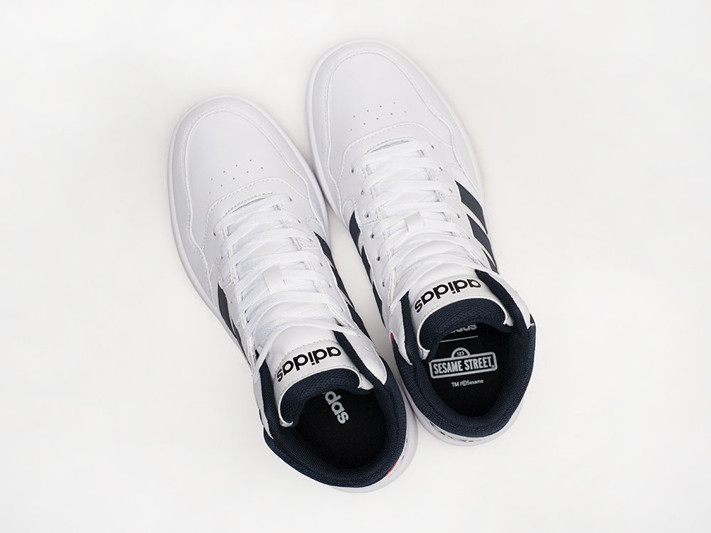 Adidas Hoops 3.0 Mid White Vivid Red белые кожа мужские (AR29018) - фото 3 Adidas Hoops 3.0 Mid White Vivid Red белые кожа мужские (AR29018) - фото 3