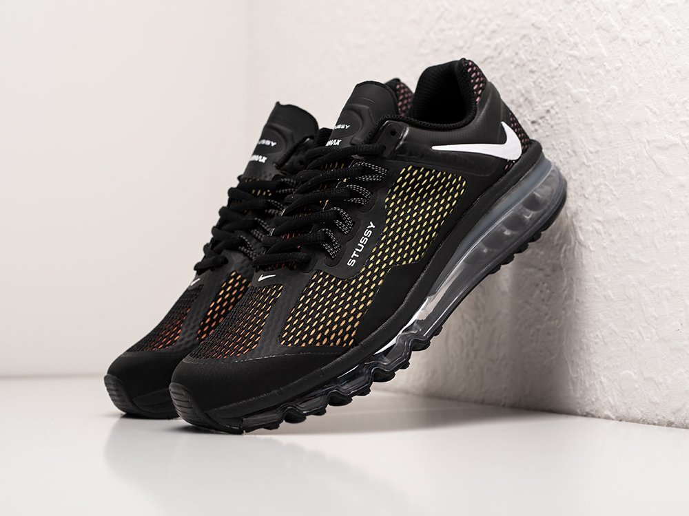 Nike Stussy x Air Max 2013 черные текстиль мужские (AR29023) - фото 2 Nike Stussy x Air Max 2013 черные текстиль мужские (AR29023) - фото 2