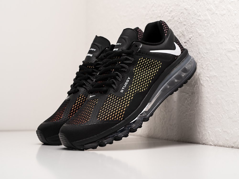 Nike Stussy x Air Max 2013 черные текстиль мужские (AR29023) - фото 2