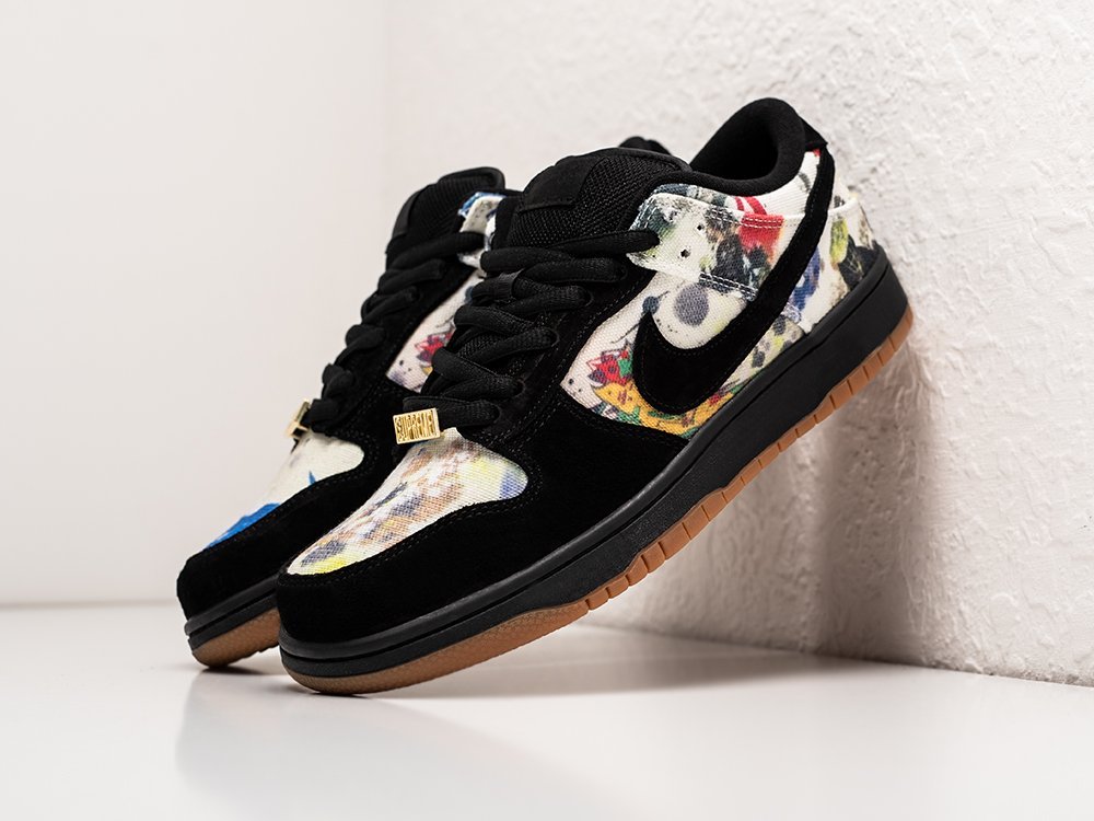 Nike x Supreme x SB Dunk Low Rammellzee черные текстиль мужские (AR29042) - фото 2 Nike x Supreme x SB Dunk Low Rammellzee черные текстиль мужские (AR29042) - фото 2