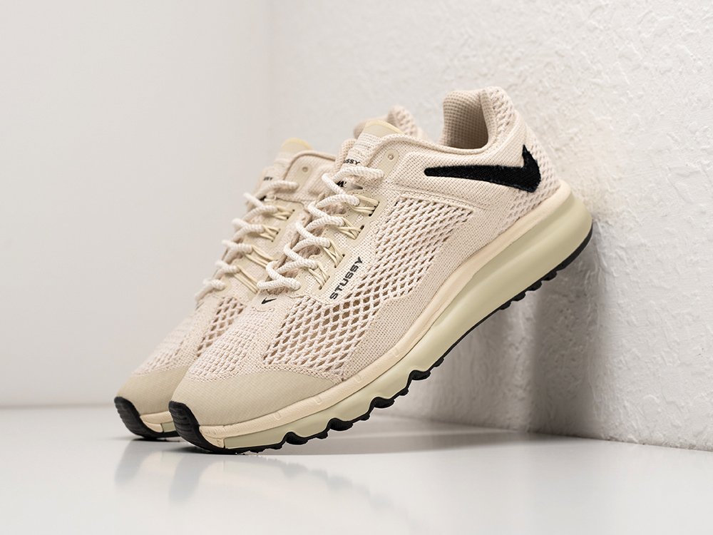 Nike Stussy x Air Max 2013 бежевые текстиль мужские (AR29093) - фото 2