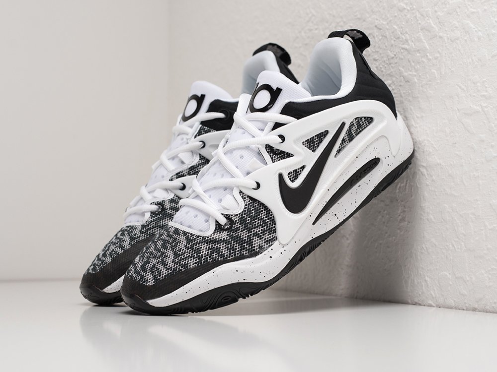 Nike KD 15 TB White Black Speckled белые текстиль мужские (AR29112) - фото 2 Nike KD 15 TB White Black Speckled белые текстиль мужские (AR29112) - фото 2