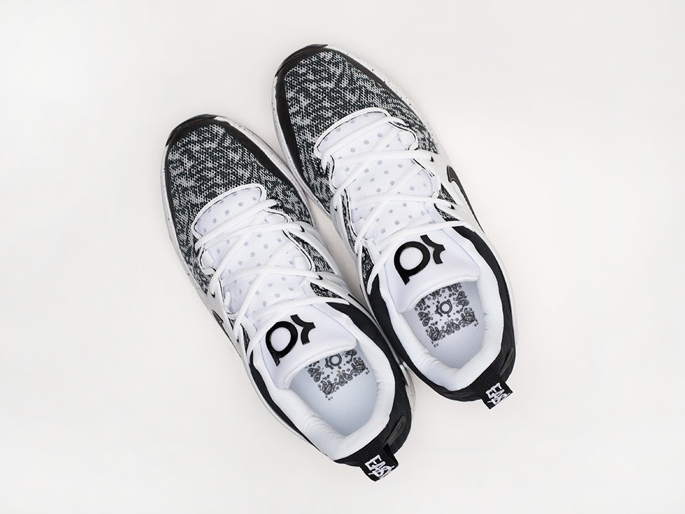 Nike KD 15 TB White Black Speckled белые текстиль мужские (AR29112) - фото 3