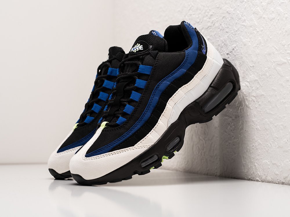 Nike Air Max 95 SE Double Swoosh - Black Game Royal черные замша мужские (AR29173) - фото 2