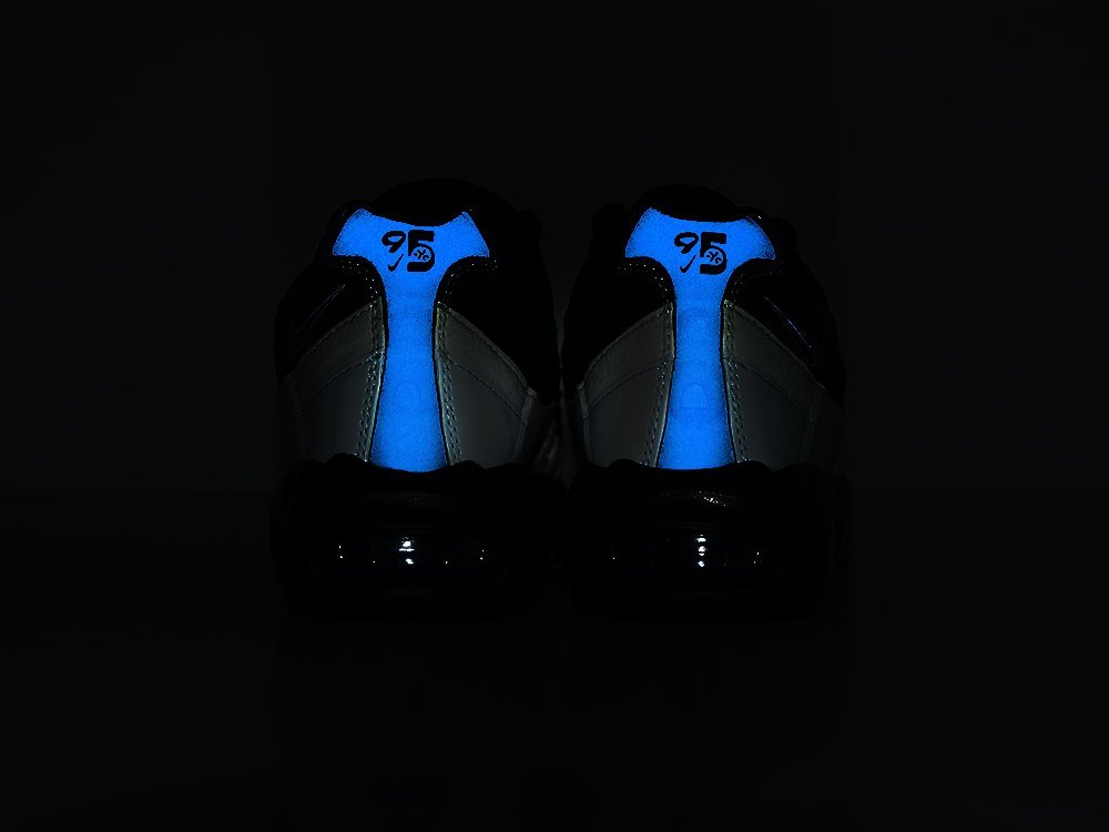 Nike Air Max 95 SE Double Swoosh - Black Game Royal черные замша мужские (AR29173) - фото 4