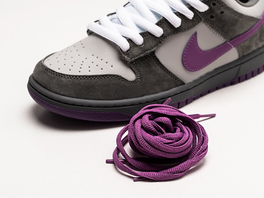Nike SB Dunk Low Purple Pigeon серые кожа мужские (AR29211) - фото 4