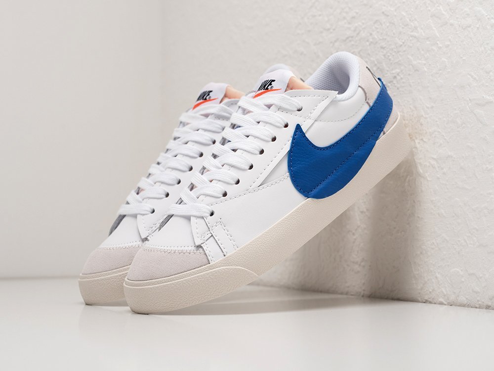Nike Blazer Low 77 Jumbo White Old Royal белые кожа мужские (AR29215) - фото 2 Nike Blazer Low 77 Jumbo White Old Royal белые кожа мужские (AR29215) - фото 2