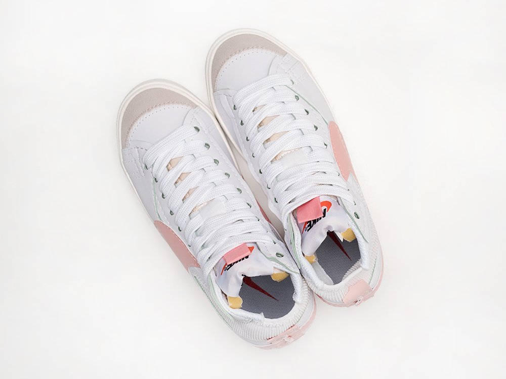 Nike Blazer Mid 77 Jumbo Pink Oxford WMNS белые кожа женские (AR29216) - фото 3 Nike Blazer Mid 77 Jumbo Pink Oxford WMNS белые кожа женские (AR29216) - фото 3