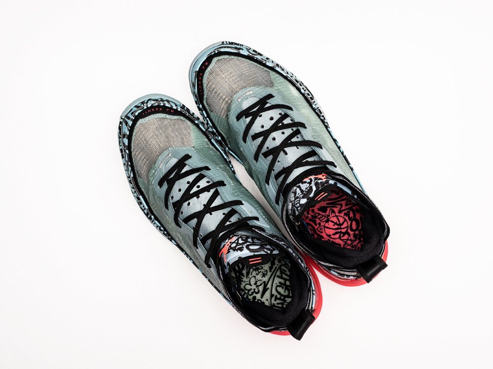 Nike Satou Sabally x Air Jordan 37 PF Graffiti голубые текстиль мужские (AR29237) - фото 3 Nike Satou Sabally x Air Jordan 37 PF Graffiti голубые текстиль мужские (AR29237) - фото 3