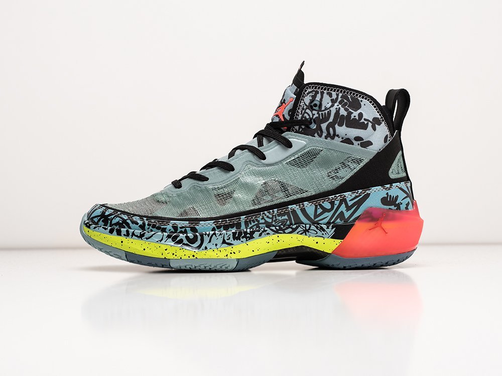 Nike Satou Sabally x Air Jordan 37 PF Graffiti голубые текстиль мужские (AR29237) - фото 1 Nike Satou Sabally x Air Jordan 37 PF Graffiti голубые текстиль мужские (AR29237) - фото 1