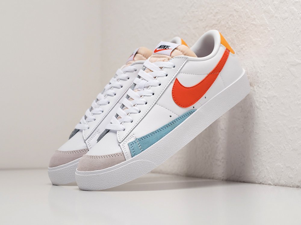 Nike Blazer Low 77 White Orange белые кожа мужские (AR29253) - фото 2