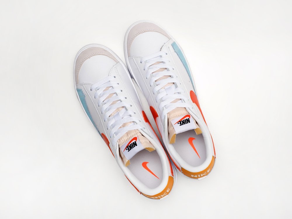 Nike Blazer Low 77 White Orange белые кожа мужские (AR29253) - фото 3