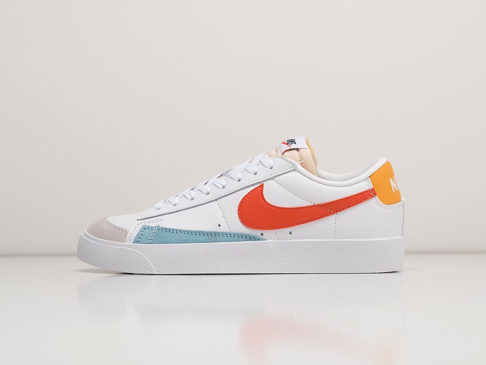 Nike Blazer Low 77 White Orange белые кожа мужские (AR29253) - фото 1