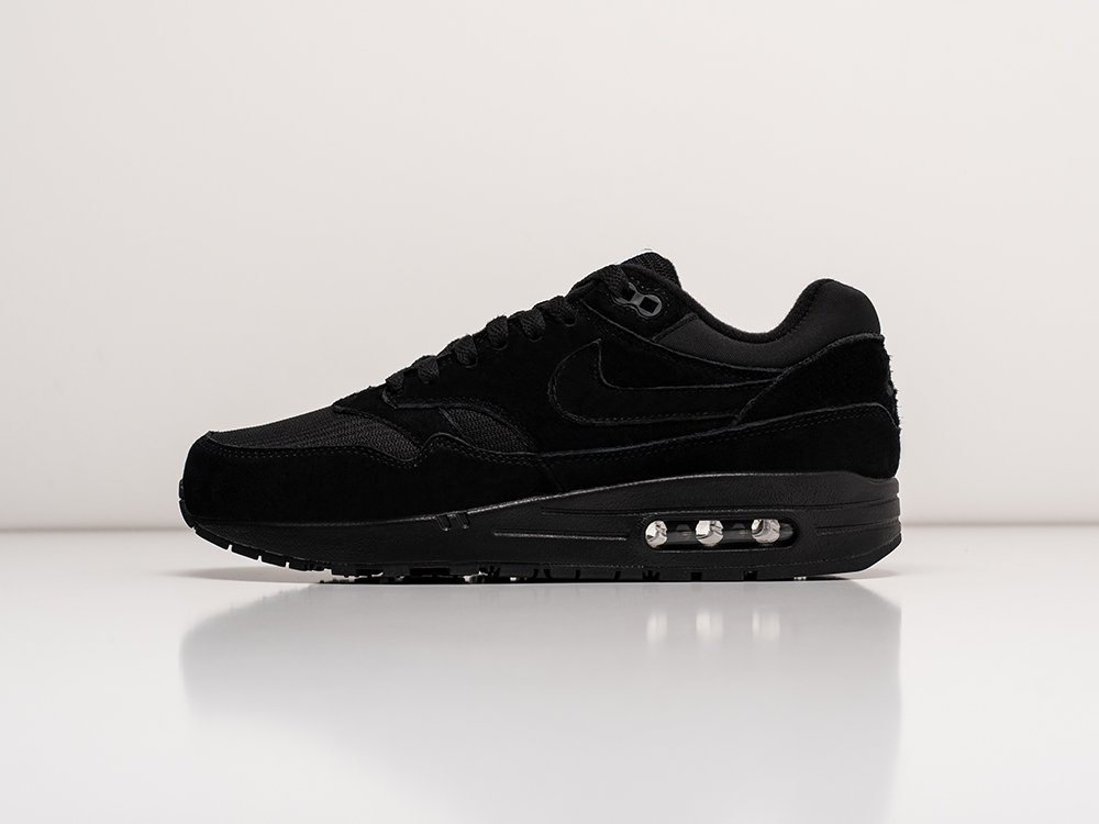 Nike Air Max 1 Triple Black черные замша мужские (AR29281) - фото 1 Nike Air Max 1 Triple Black черные замша мужские (AR29281) - фото 1