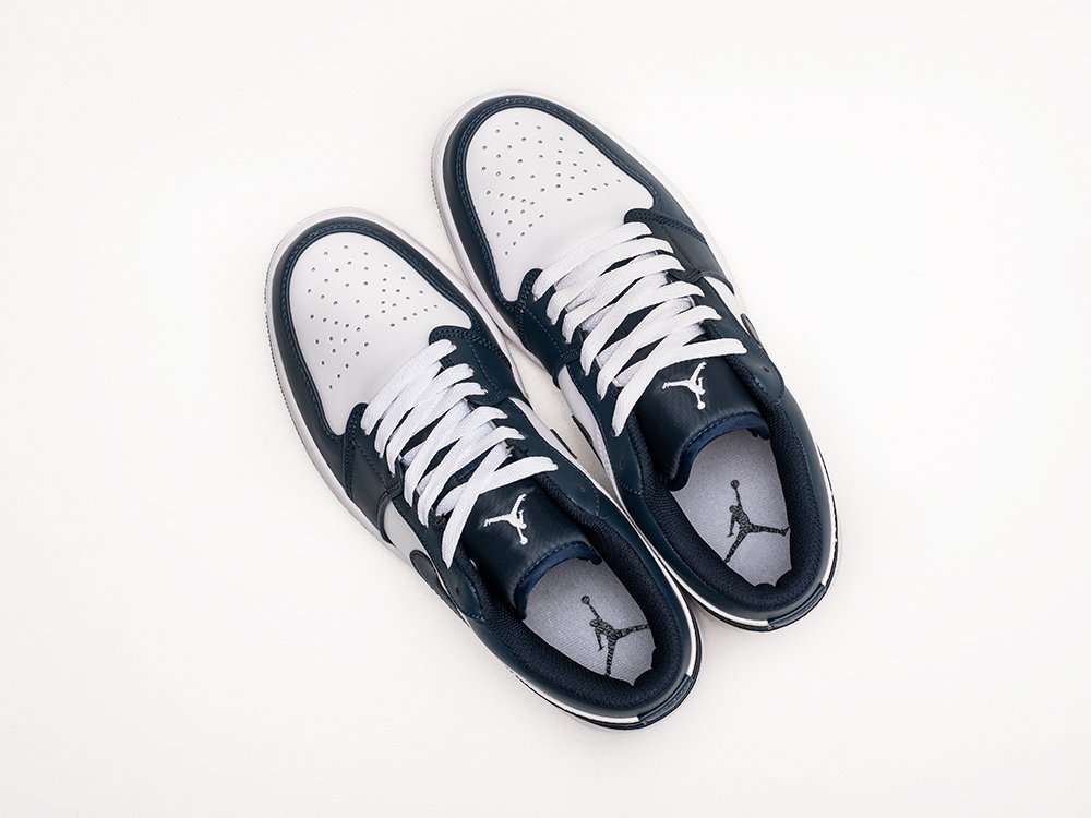 Nike Air Jordan 1 Low Midnight Navy белые кожа мужские (AR29292) - фото 3 Nike Air Jordan 1 Low Midnight Navy белые кожа мужские (AR29292) - фото 3