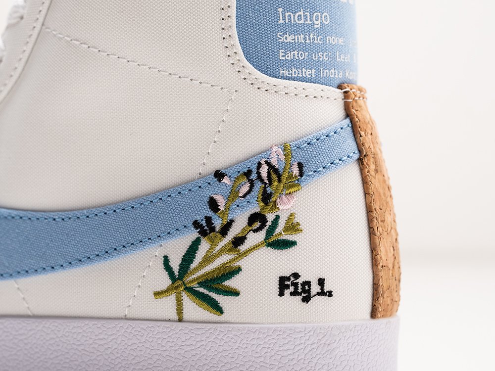 Nike Blazer Mid 77 Indigo белые текстиль мужские (AR29296) - фото 4 Nike Blazer Mid 77 Indigo белые текстиль мужские (AR29296) - фото 4