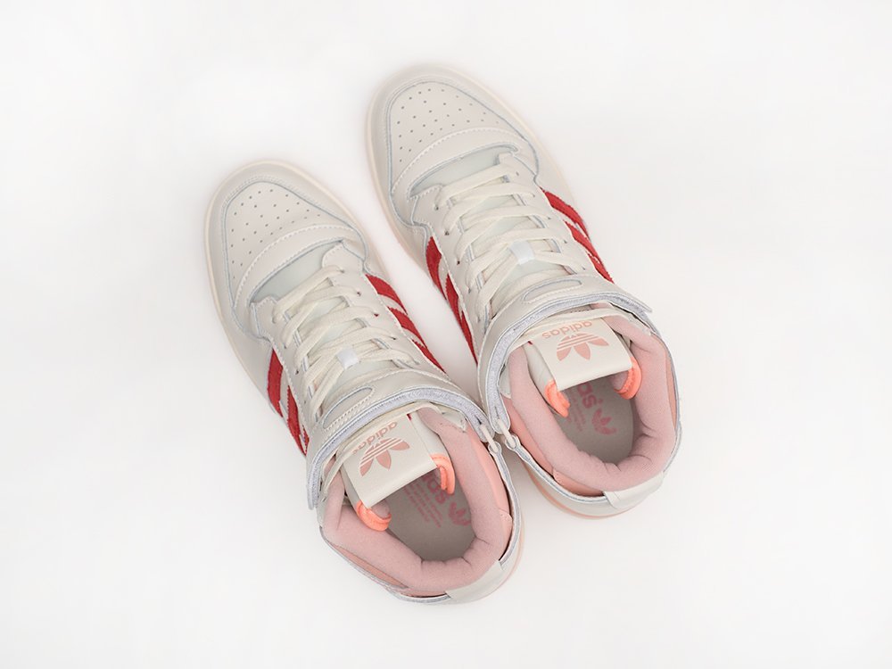 Adidas Forum 84 High Off White Glow Pink белые кожа мужские (AR29303) - фото 3 Adidas Forum 84 High Off White Glow Pink белые кожа мужские (AR29303) - фото 3
