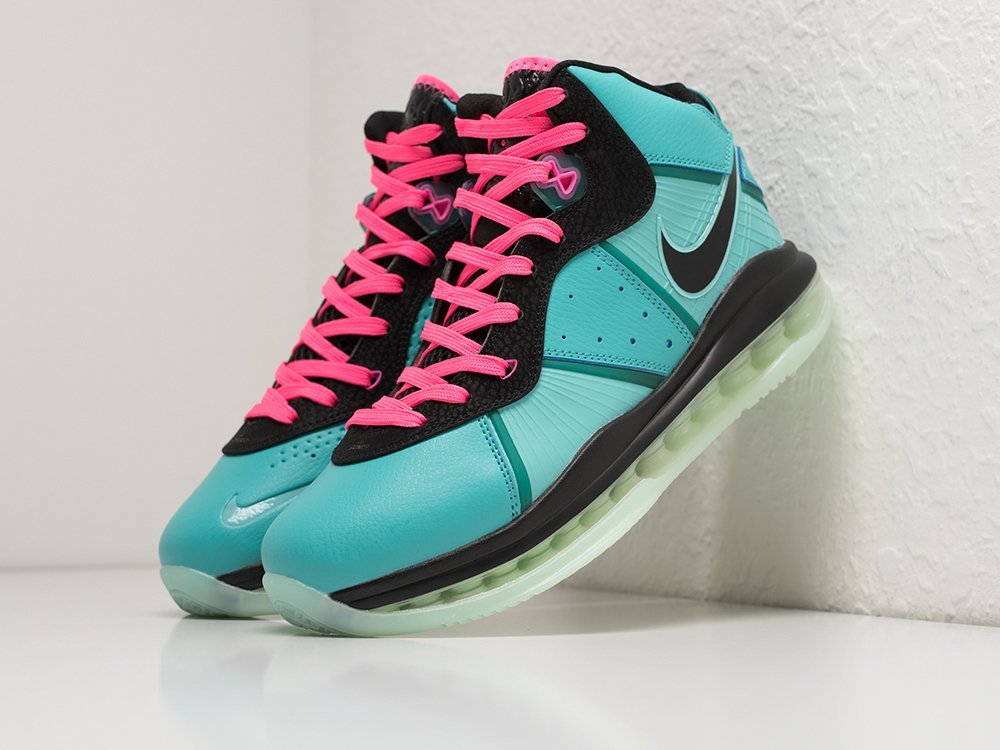 Nike Lebron 8 Retro South Beach 2021 голубые кожа мужские (AR29315) - фото 2 Nike Lebron 8 Retro South Beach 2021 голубые кожа мужские (AR29315) - фото 2