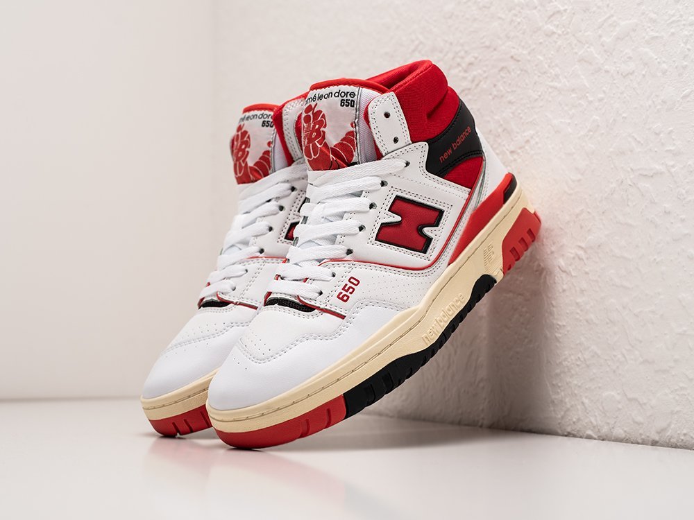 New Balance x Aime Leon Dore x 650 WMNS белые кожа женские (AR29337) - фото 2 New Balance x Aime Leon Dore x 650 WMNS белые кожа женские (AR29337) - фото 2
