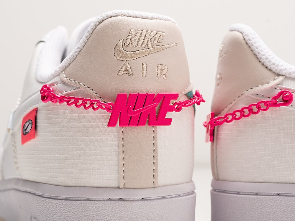 Nike Air Force 1 Low 07 LX Pink Bling WMNS белые кожа женские (AR29339) - фото 4