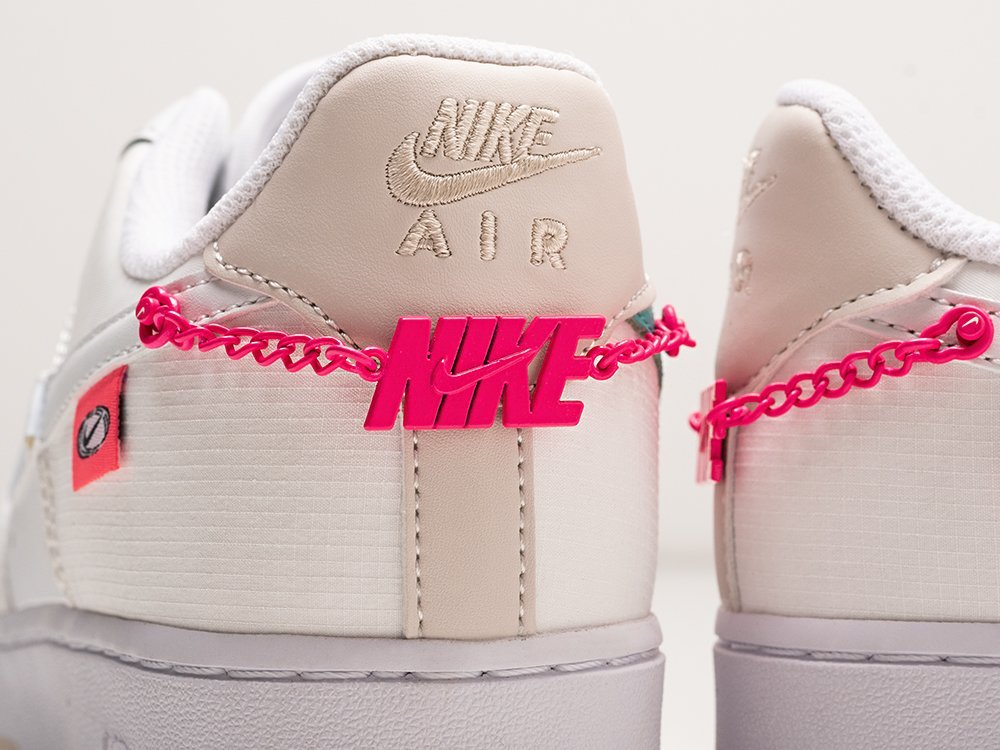 Nike Air Force 1 Low 07 LX Pink Bling WMNS белые кожа женские (AR29339) - фото 4 Nike Air Force 1 Low 07 LX Pink Bling WMNS белые кожа женские (AR29339) - фото 4